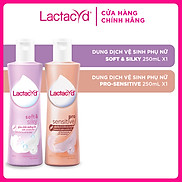 Bộ sản phẩm DDVS Lactacyd Soft & Silky DƯỠNG ẨM 250ml + Pro Sensitive Cho