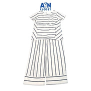 Bộ quần áo lửng cho mẹ họa tiết Sọc xám linen cotton - AICDMESQPMZ0