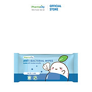 Khăn ướt kháng khuẩn Pharmacity Anti-bacterial Wipes kết hợp dưỡng ẩm Gói