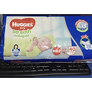 Sỉ- Miếng Lót Sơ Sinh Huggies Newborn 2 NB2 40 Miếng Mẫu Mới - HSD luôn mới