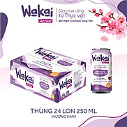 Thùng Sữa Chua Uống Từ Thực Vật Wakai Active 250ml x 24 lon