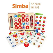 Đồ chơi gỗ lật hình tìm cặp giống nhau 12 chủ đề đồ chơi rèn luyện trí nhớ