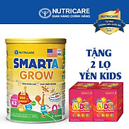 Tặng 2 lọ yến Sữa bột Nutricare Smarta Grow 0+ dinh dưỡng cho trẻ thấp còi