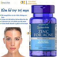 Kẽm hỗ trợ trị mụn, làm đẹp da mụn Puritan S Pride Premium Zinc For Acne