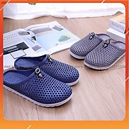Dép sục nhựa dẻo lỗ Tổ ong đi mưa bít mũi nam nữ Form lớn iDÉP - SL004