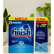 Combo Viên rửa bát Finish 110 viên+ Nước làm bóng finish 750ml dùng cho máy