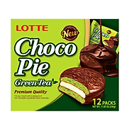 Bánh Lotte ChocoPie Vị Trà Xanh Hộp 12 Cái 336G