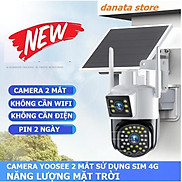 Camera Yoosee Năng Lượng Mặt Trời 4G 2 mắt quay đêm có màu 5.0mp