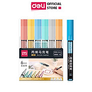 Set 6 Bút Sơn Acrylic Painter Bút Lông Marker Propylene Màu Pastel Nhũ