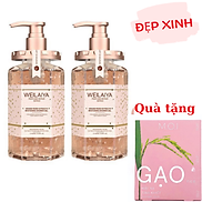 Combo 2 Chai Sữa Tắm Trắng Da Hoa Hồng Damask WEILAIYA Tặng Kèm Mặt Nạ Gạo