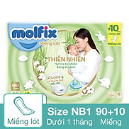 Miếng lót sơ sinh Molfix Thiên nhiên Super Jumbo Newborn 1 dưới 1 tháng