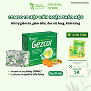 Combo 10 viên ngậm ho thảo mộc Gezcol Hỗ trợ giảm đau rát họng