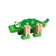 Cá sấu luồn thun đồ chơi trẻ em bằng gỗ