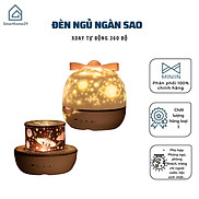 Đèn Ngủ Kiêm Đèn Chiếu Ngàn Sao Trang Trí Phòng 6 Phong Cách Xoay Tự Động