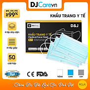 Khẩu Trang Y Tế 4 Lớp Kháng Khuẩn D&J Tiêu Chuẩn Quốc Tế Hộp 50 Cái Màu Đen