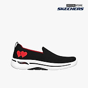 SKECHERS - Giày slip on nữ GO WALK Arch Fit Lovely Heart 124854-BLK