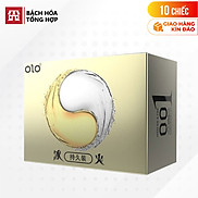 Hộp 10 cái Bao cao su OLO 0.01 Lửa Băng - Siêu mỏng, kéo dài thời gian