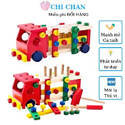 Đồ chơi lắp xe bằng ốc vít có búa, đinh gỗ