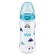 Bình Sữa Nhựa PP 300ml Núm Ti Silicone S1 Nuk NU66133 Size M - Màu Ngẫu