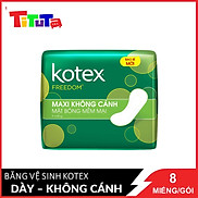 Băng Vệ Sinh Maxi 23cm Không Cánh Kotex FreeDom Mặt Bông Mềm Mại 8 miếng