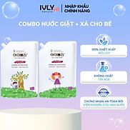 Combo nước giặt và nước xả vải em bé IVLY NATURE hương hoa Tiare và tinh