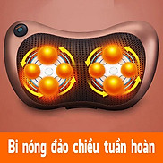 Gối Massage Hồng Ngoại 8 Bi 2 Chiều Cao Cấp, Xoá tan đau mỏi cổ, vai, gáy,