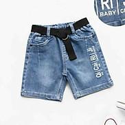 Quần short jean bé trai