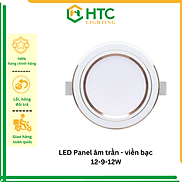 Đèn LED Panel âm trần 9W, viền bạc, ánh sáng trắng hoặc 3 chế độ màu