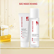 Combo Sữa rửa mặt Sắc Ngọc Khang 100g + Nước tẩy trang 145ml giúp làm sạch