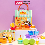 Bộ Đất Nặn Tự Khô Soft Clay 24 màu Deli - Kèm Khuôn Tạo Hình Cute