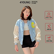 Áo khoác bomber nữ croptop dang lửng