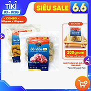 Combo Bò viên 500 gram + Chả cá con hành ớt 500 gram Tâm Lợi, loại cao cấp