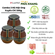 3 Hũ Mật ong nguyên chất Hoa xuyến chi Phúc Khang- Hàng Chính Hãng