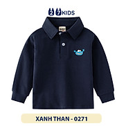 Áo Polo bé trai dài tay 27Kids WELLKIDS áo thun sơ mi nam thu đông cho trẻ