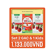 MUA 2 TẶNG 1 - Set 2 Gac người lớn & 1 GAC Kid Viên nang dầu gấc bổ mắt,