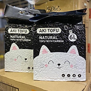 Cát vệ sinh đậu nành than hoạt tính Aki Tofu 6L