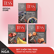 Set 3 hộp trà Tess Sweet Tea hương ngọt 20 gói hộp