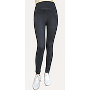 Quần Legging Nữ Vicci Cạp Cao 10P - Đen