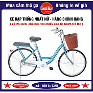 xe đạp mini nữ hãng Thống Nhất New 24 inch - HÀNG CHÍNH HÃNG  TẶNG THÊM 1