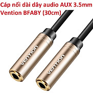 2 đầu 3.5 Female  Cáp mở rộng dây audio Aux 3.5mm âm Vention BFABY 30cm -