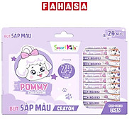 Hộp 24 Bút Màu Sáp Pommy Collection - Smartkids CR15