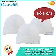 Bộ 3 cái nón giữ ấm vải sợi tre cho bé mềm mại Mamaru MA-NON - Diệt khuẩn