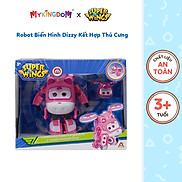 Đồ Chơi SUPERWINGS Robot Biến Hình Cỡ Lớn Dizzy Lốc Xoáy Kết Hợp Thú Cưng