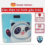 Cân Điện Tử Sức Khỏe - Cân Gấu Trúc - Đo Nhiệt Độ Phòng