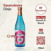 Chai Rượu Sake Nhật Bản Sasanokawa Ginjo 720ml