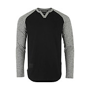 Áo T-SHIRT Cổ Chữ V Dài Tay Henley_Raglan Casual T-Shirt