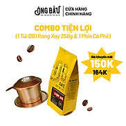 ÔNG BẦU - COMBO 1 TÚI ĐẬM ĐÀ RANG XAY 250G & 1 PHIN CÀ PHÊ NHÔM