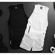 BỘ TẬP GYM NAM TANKTOP KẾT HỢP QUẦN TẬP GYM NAM 2 LỚP VÀ ÁO GYM 3 LỖ NAM