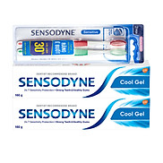 Bộ 2 Kem Đánh Răng Sensodyne Cool Gel 160g tuýp + Vỉ 2 Bàn Chải Sensodyne