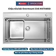 Chậu rửa bát Konox, Overmount Series, Model KN7548SO, Inox 304 cao cấp